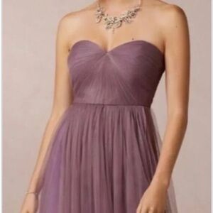 Jenny Yoo Strapless Lavender Dress